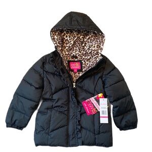 Pink Platinum 4T Hooded Fleece Lined Puffer Jacket